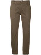 Vince Tapered Cropped Trousers - Green