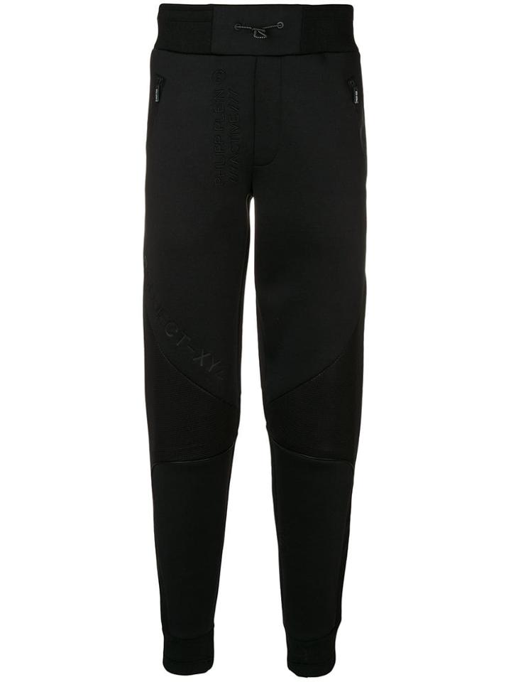 Philipp Plein Logo Panelled Jogging Bottoms - Black