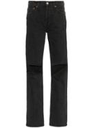 Re/done High Rise Cutout Loose Jeans - Black