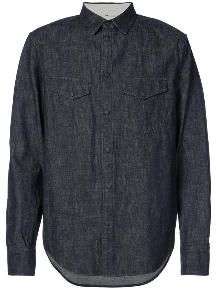 Rag & Bone Western Style Longsleeved Collared Shirt - Blue