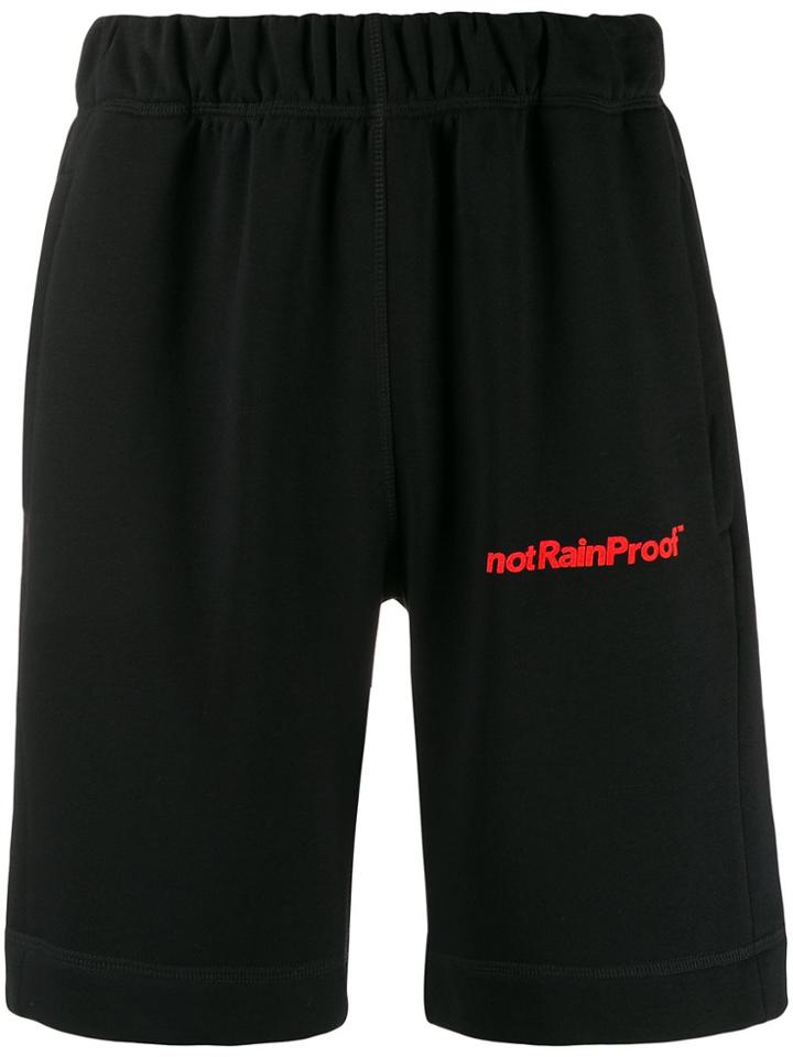 Styland Rain Proof Print Shorts - Black