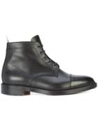 Thom Browne Cropped Derby Toe Cap Boots - Black