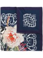 Mr & Mrs Italy - Printed Scarf - Women - Cotton - One Size, Blue, Cotton
