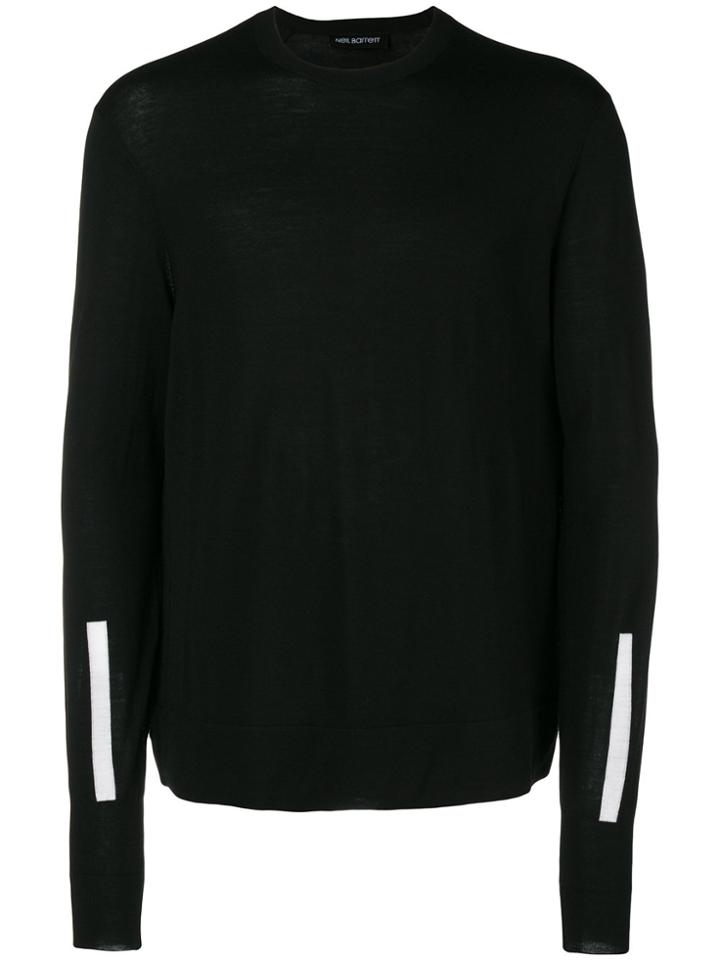 Neil Barrett Contrast Stripe Jumper - Black