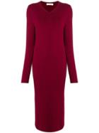 Victoria Beckham Long Sweater Dress - Red