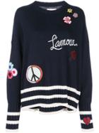 Cinq A Sept Leona Bead Embroidered Jumper - Blue