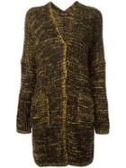Twin-set V-neck Cardigan, Women's, Size: Small, Black, Polyamide/viscose/wool/cashmere