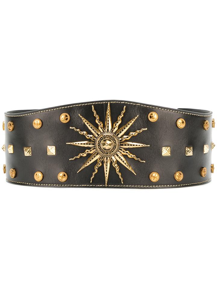 Fausto Puglisi Sundial Studded Belt - Black