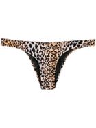 Reina Olga Leopard Print Bikini Bottoms - Neutrals