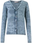 Cecilia Prado V-neck Knitted Cardigan, Women's, Size: P, Blue, Cotton