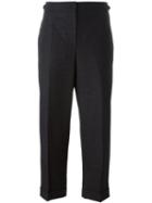 Brunello Cucinelli Wide Leg Cropped Trousers, Women's, Size: 40, Grey, Polyester/spandex/elastane/acetate/virgin Wool