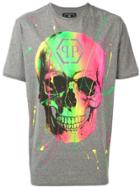 Philipp Plein Multicolour Skull T-shirt - Grey