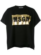 Msgm - Logo Print T-shirt - Women - Cotton - M, Black, Cotton