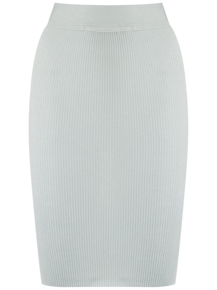 Cecilia Prado - Knitted Skirt - Women - Spandex/elastane/viscose - G, Grey, Spandex/elastane/viscose