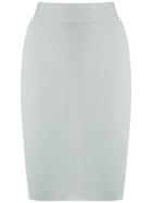 Cecilia Prado - Knitted Skirt - Women - Spandex/elastane/viscose - G, Grey, Spandex/elastane/viscose