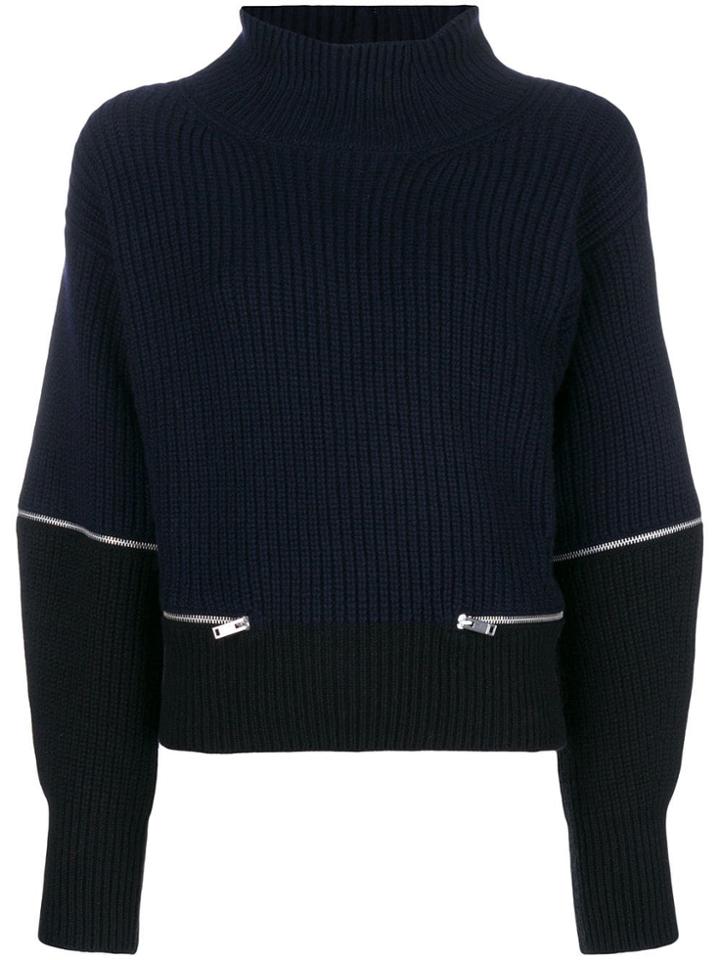 Dondup Zipped Detail Jumper - Blue