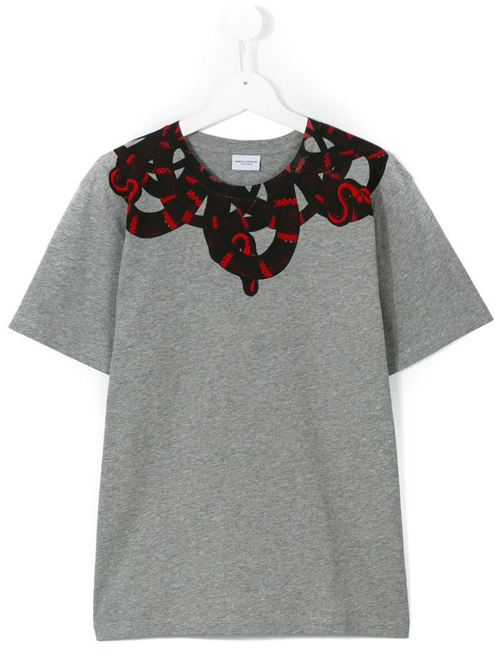 Marcelo Burlon County Of Milan Kids Teen Snake Print T-shirt, Boy's, Size: 14 Yrs, Grey