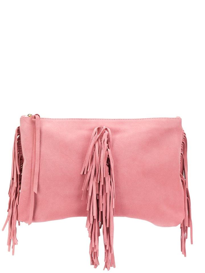 L'autre Chose Fringe Clutch Bag - Pink
