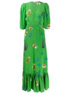Jessie Western All-over Print Dress - Green