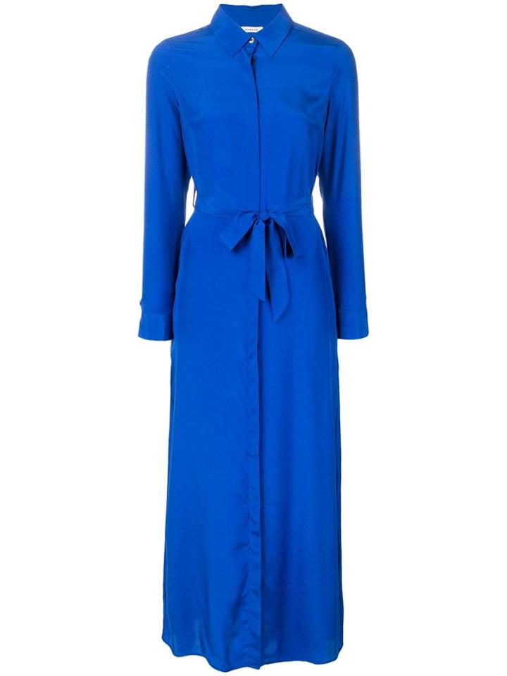 P.a.r.o.s.h. Softer Belted Shirt Dress - Blue