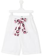 Msgm Kids Front Bow Trousers, Toddler Girl's, Size: 4 Yrs, White