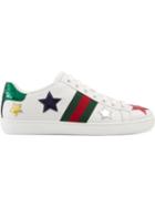 Gucci White Ace Low-top Leather Sneakers
