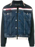 Martine Rose Front Stripe Denim Jacket - Blue