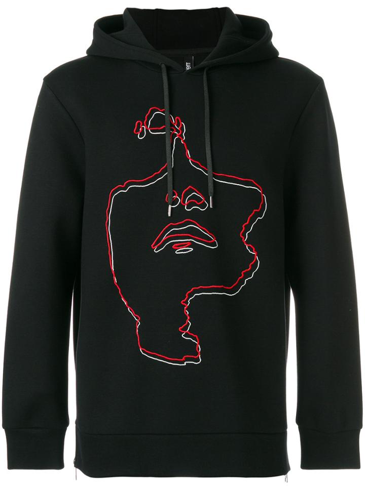 Neil Barrett Siouxsie Print Hoodie - Black