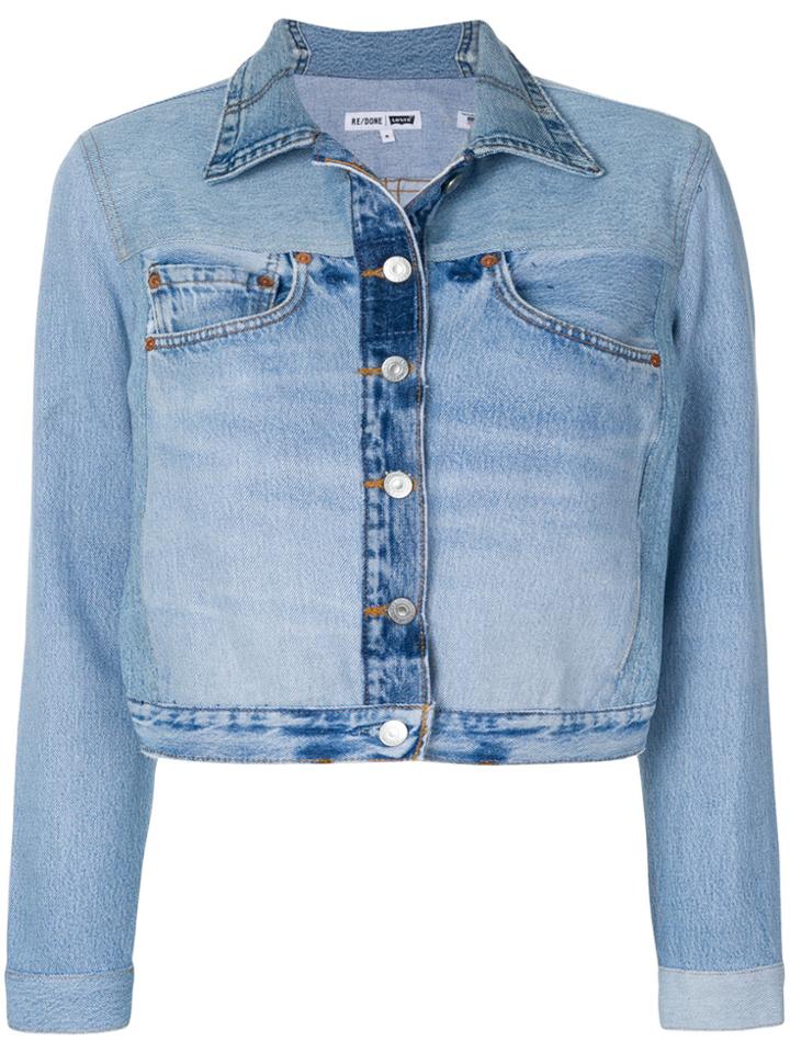 Re/done Jean Pocket Denim Jacket - Blue