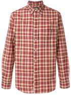 Gitman Bros Checked Button Shirt - Red