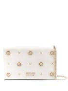 Versace Jeans Couture Embellished Chain Cross Body Bag - White