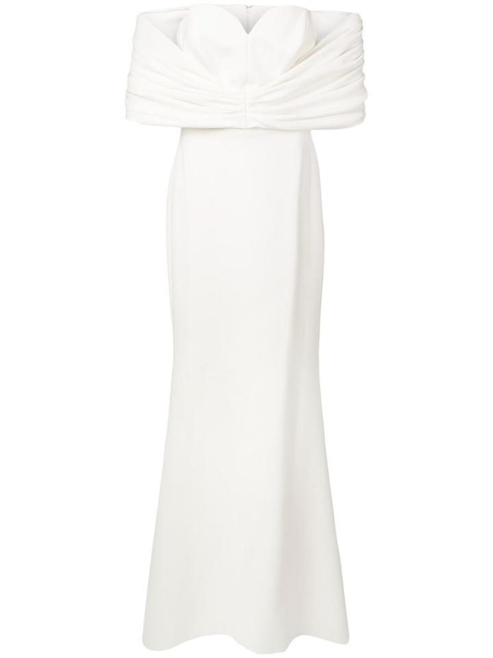 Christian Siriano Off The Shoulders Dress - White