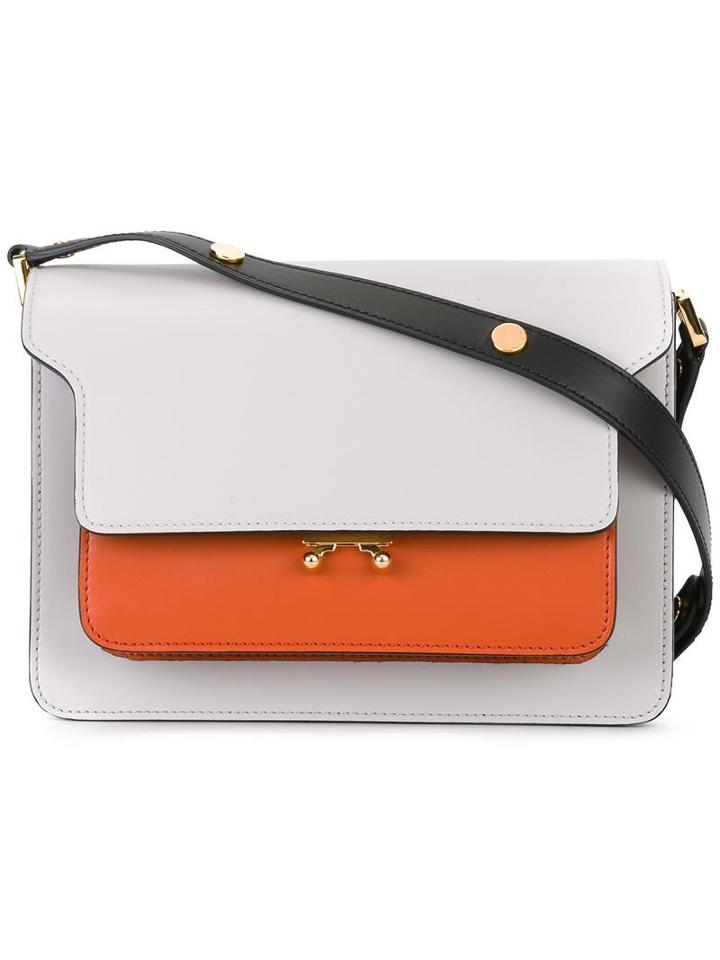 Marni Trunk Shoulder Bag, Nude/neutrals, Leather