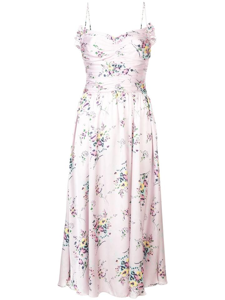 Jill Stuart Maia Ruched Midi Dress - Purple