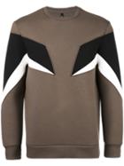 Neil Barrett - Graphic Sweatshirt - Men - Cotton/spandex/elastane/lyocell/viscose - S, Green, Cotton/spandex/elastane/lyocell/viscose