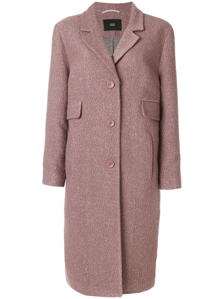Steffen Schraut Welt & Flap Pockets Coat - Pink & Purple