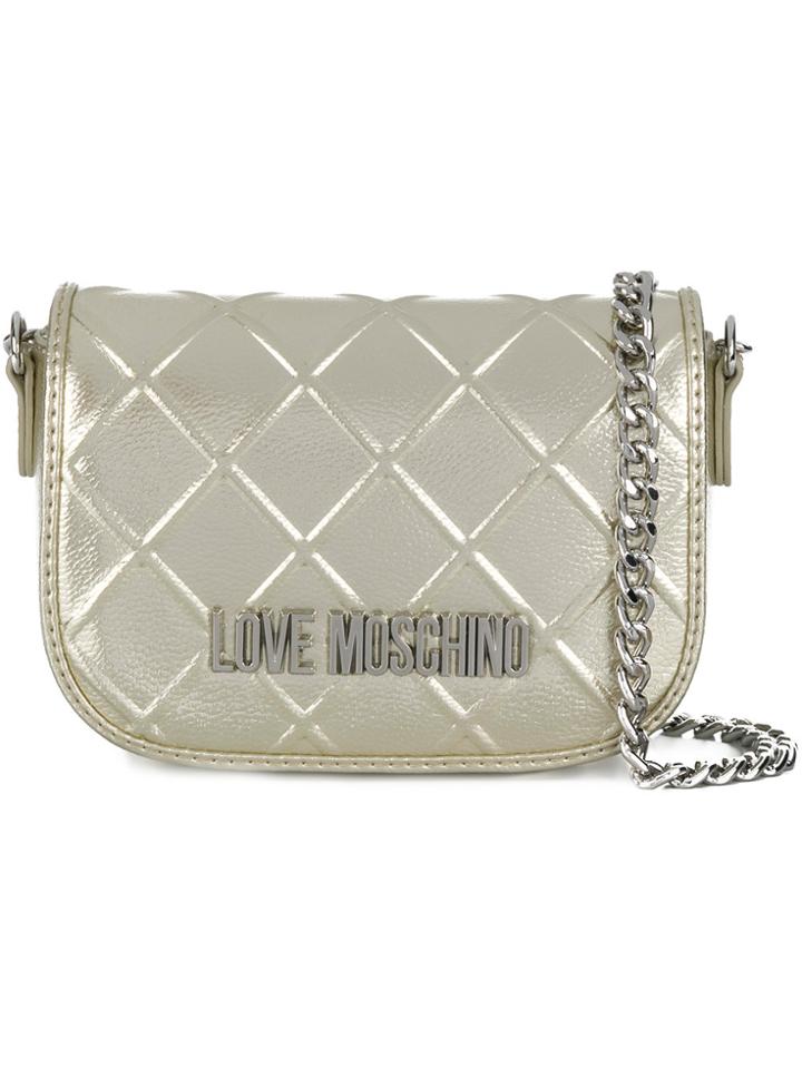 Love Moschino Front Logo Mini Bag - Metallic
