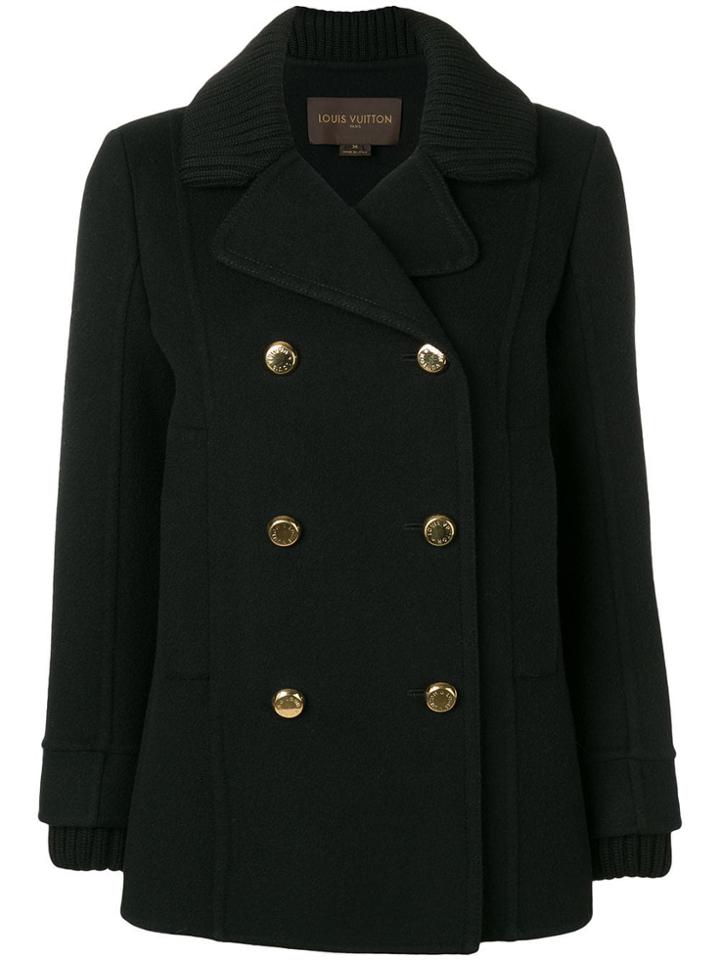 Louis Vuitton Vintage Double-breasted Pea Coat - Black