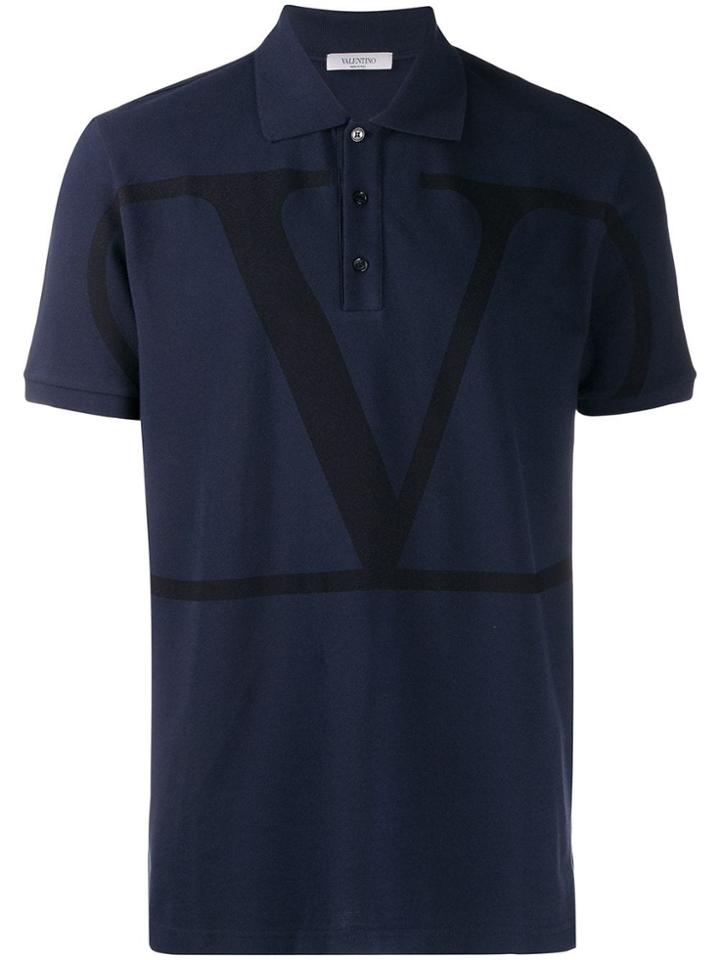 Valentino Logo Polo Shirt - Blue