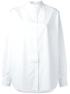 Victoria Beckham - Mandarin Neck Shirt - Women - Cotton - 10, White, Cotton