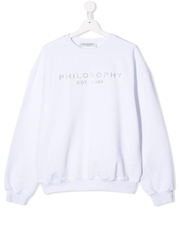 Philosophy Di Lorenzo Serafini Kids Logo Print Sweatshirt - White