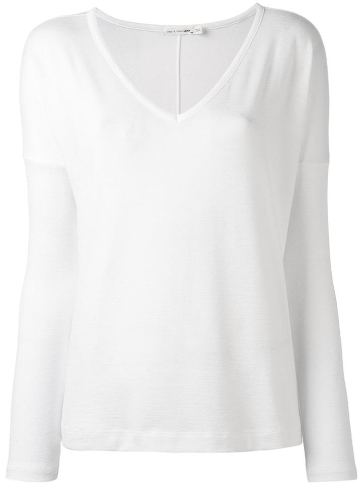 Rag & Bone - V-neck Sweater - Women - Polyester/spandex/elastane/rayon - Xs, White, Polyester/spandex/elastane/rayon