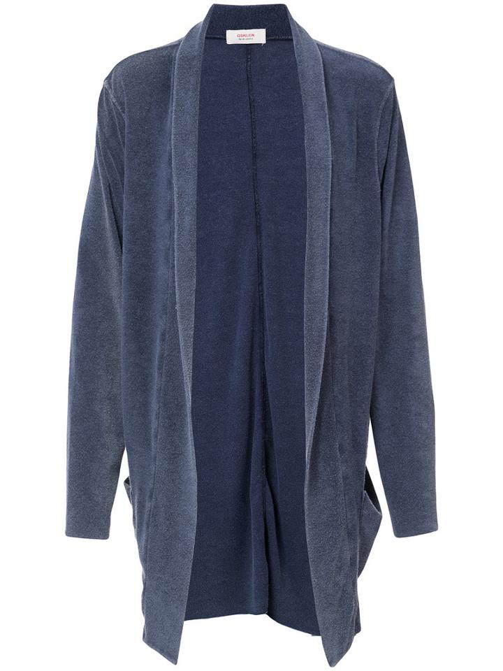 Osklen - Long Shawl-collar Cardigan - Men - Cotton/polyester - Pp, Blue, Cotton/polyester