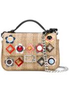 Fendi - Double Micro Baguette - Women - Cotton/leather/nylon - One Size, Women's, Nude/neutrals, Cotton/leather/nylon
