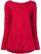 Snobby Sheep Boat Neck Jumper - Red