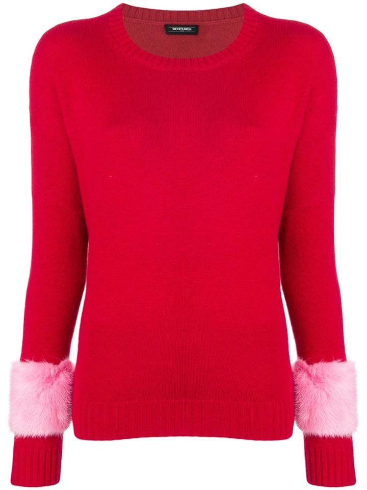 Simonetta Ravizza Panelled Sleeve Sweater - Red