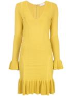 Rebecca Vallance Ionian Rib Knit Dress - Yellow & Orange