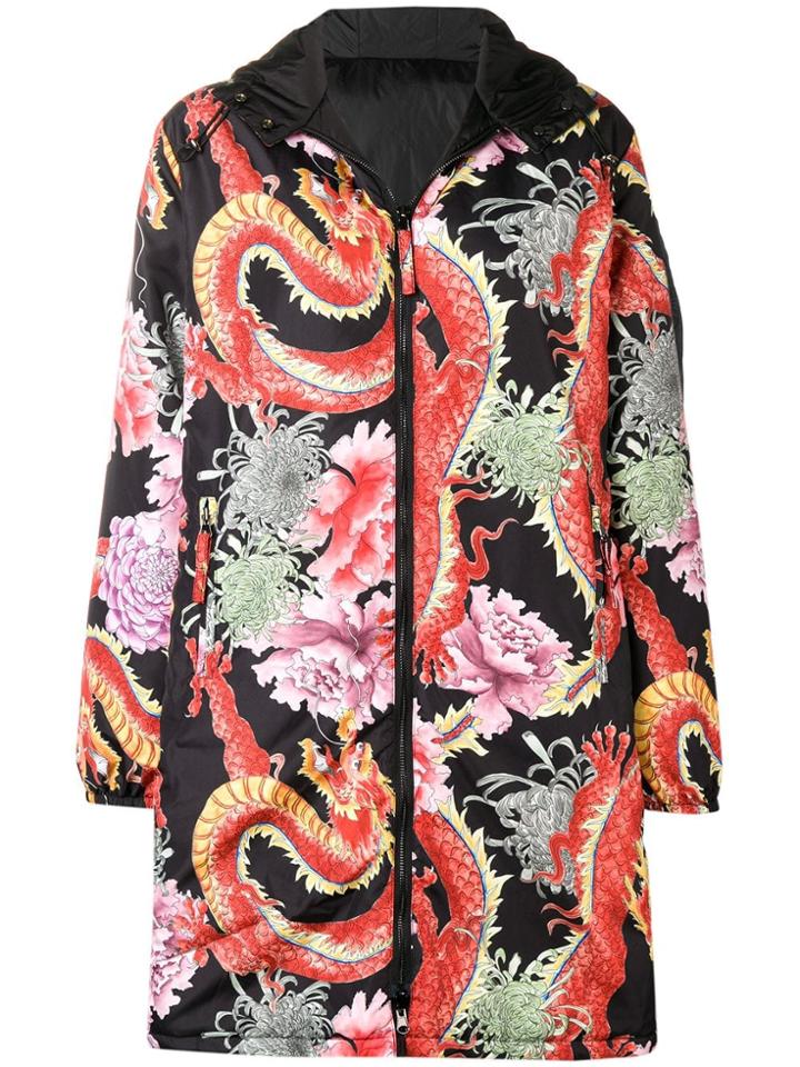 P.a.r.o.s.h. Chinese Floral Printed Coat - Black