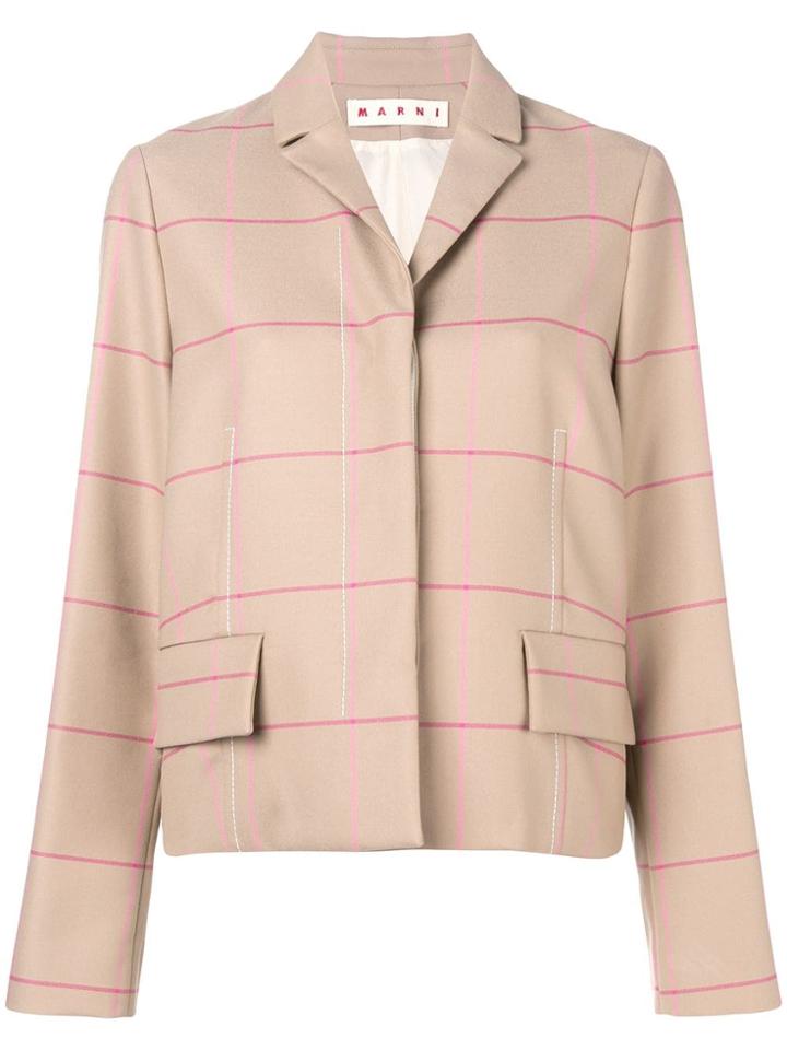 Marni Striped Jacket - Brown