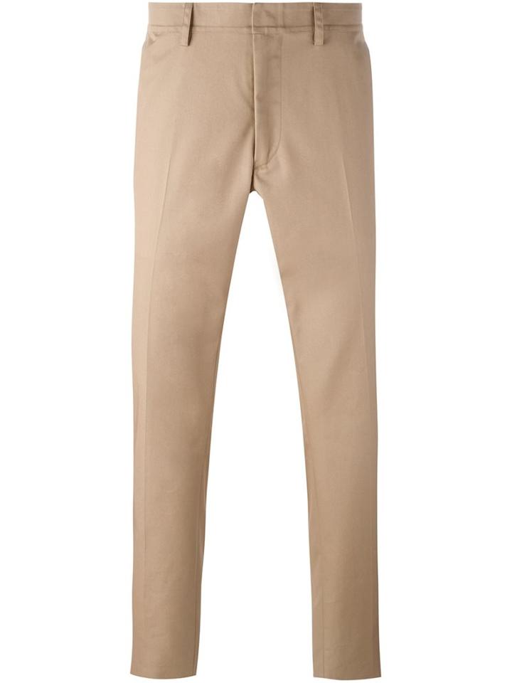 Valentino Straight-leg Chinos, Men's, Size: 46, Nude/neutrals, Cotton/polyamide
